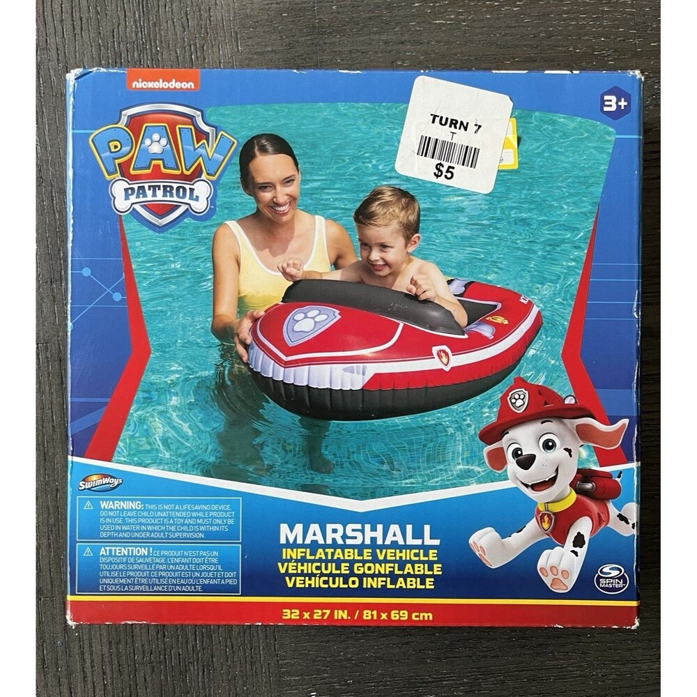 SwimWays PAW Patrol Marshall Inflatable Vehicle Swimming Pool Float 32 x 27 in